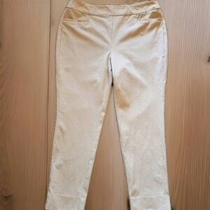 Soft Surroundings Supurla Straight Ankle Pants • Large • Khaki